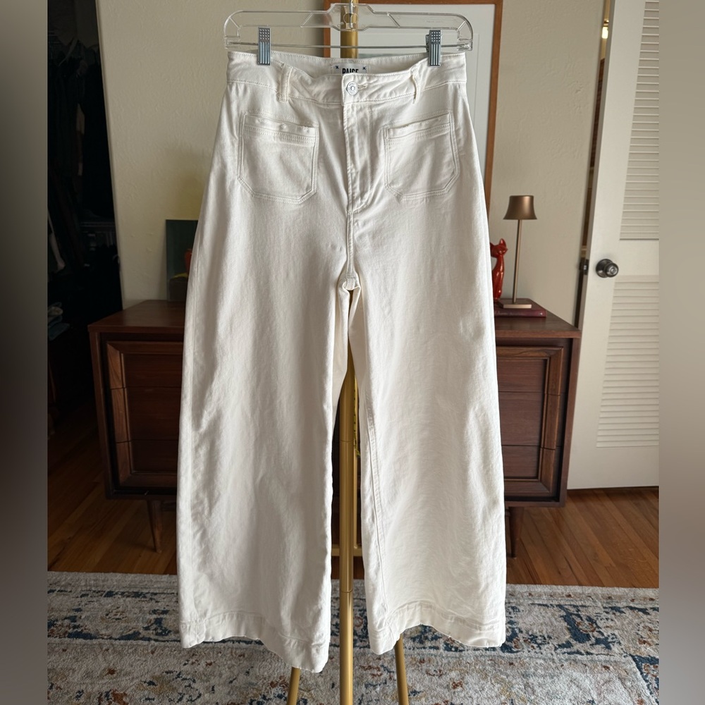 Paige Harper Ankle Wide Leg Patch Pocket jeans
